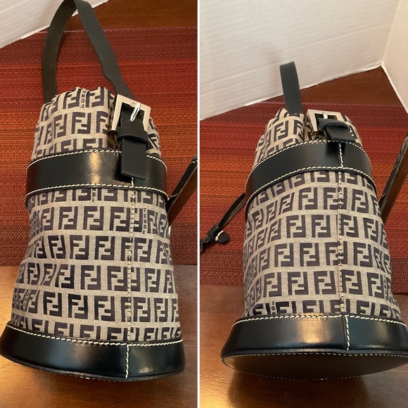 Fendi Zucchino Draw String Bucket Bag - Picture 10 of 14